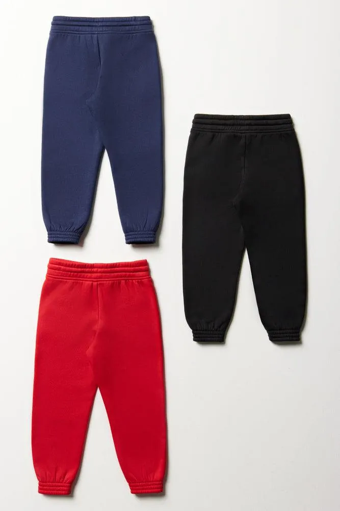 3 Pack Trackpants Black, Red & Navy