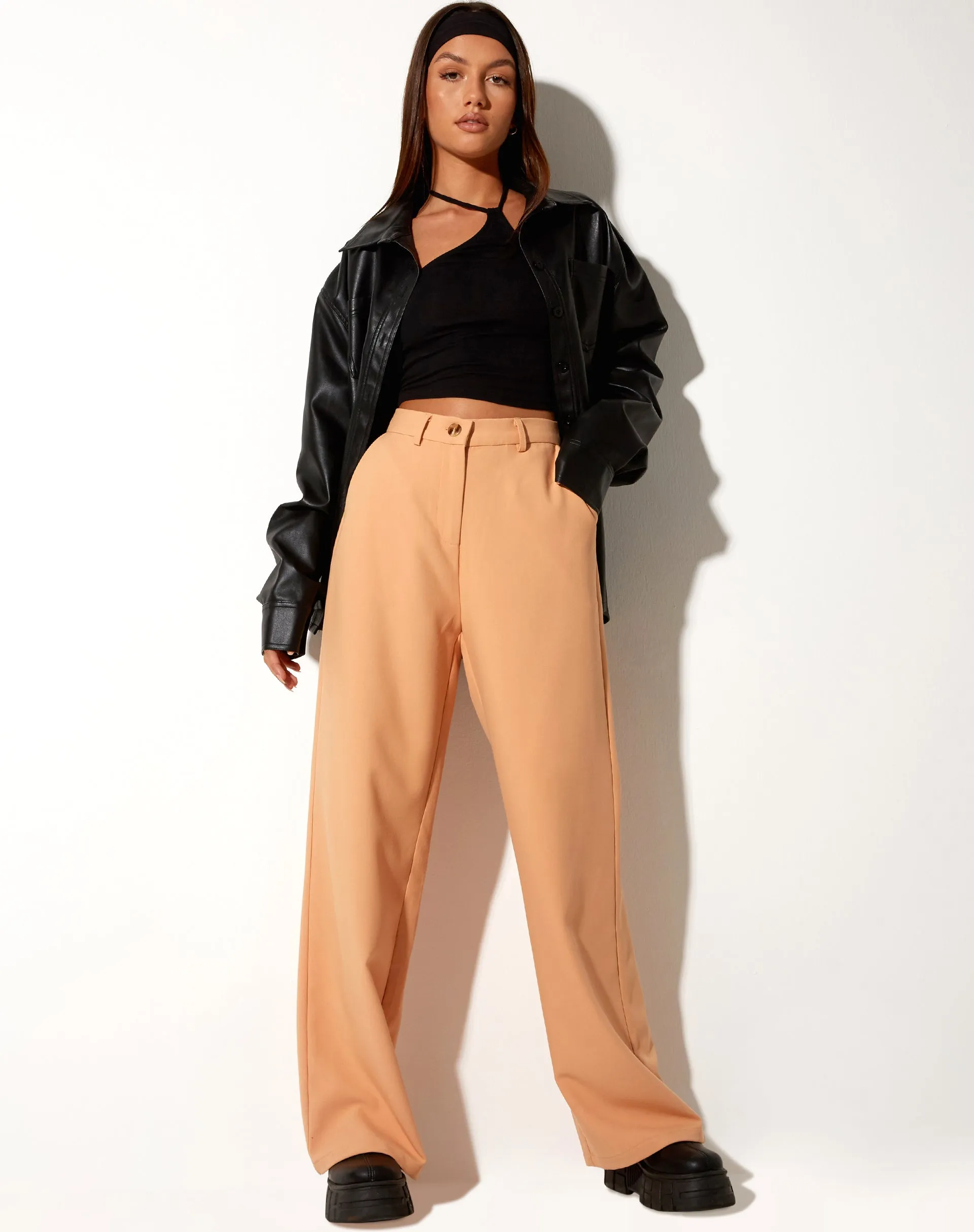 Abba Trouser in Washed Peach