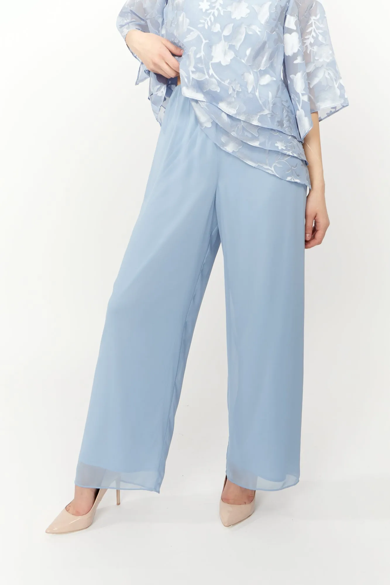 Alex Evenings Full-length Chiffon Trousers 370927