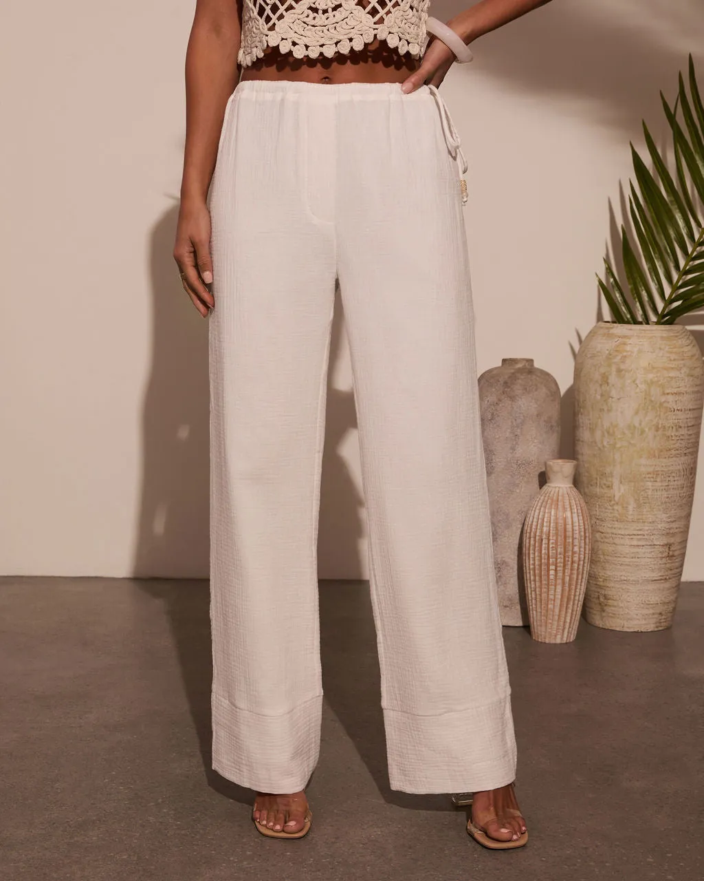 At The Seaside Lightweight Wide Leg Pants