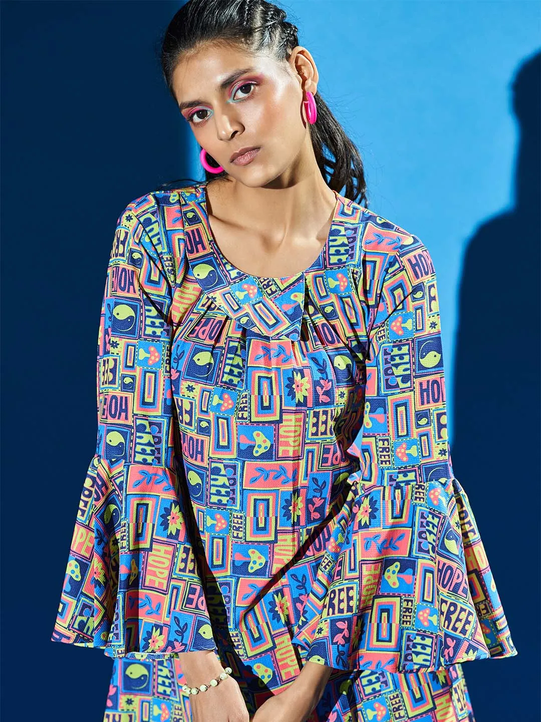 Blue Ivy Geometric Midi Dress