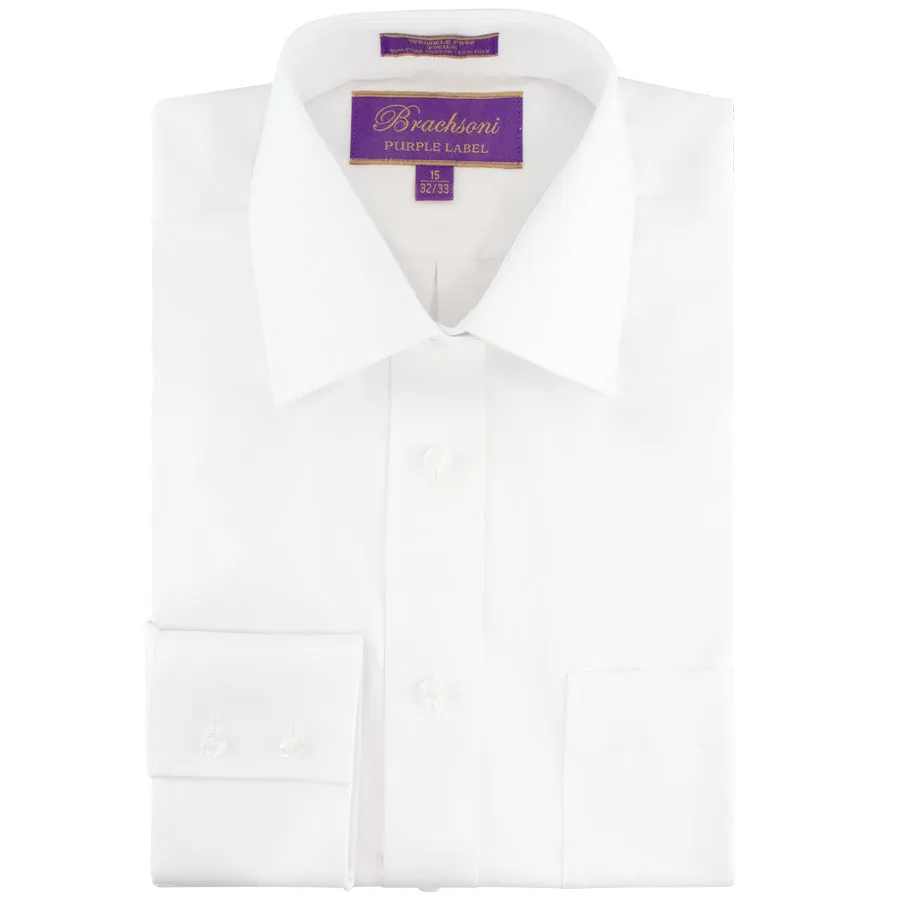 Boys Brachsoni Purple Label Slim Shirt - Double Buttons