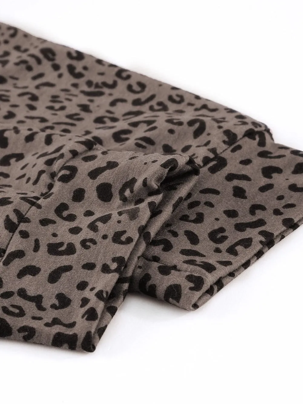 Breezy Brown Leopard Print Joggers