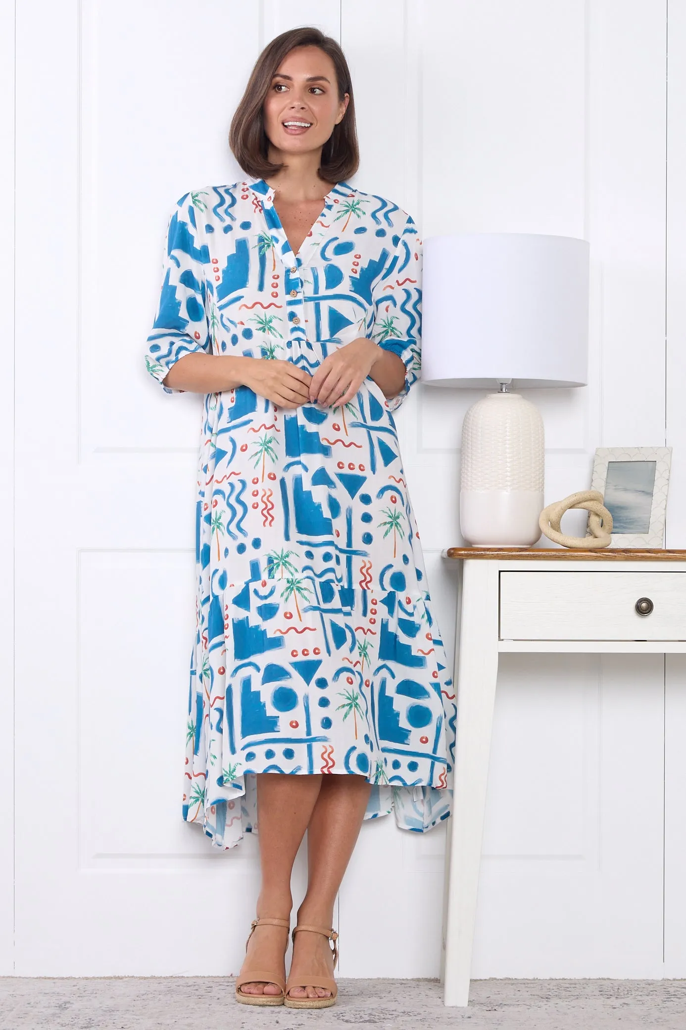 Brookhaven Dress - Blue Print