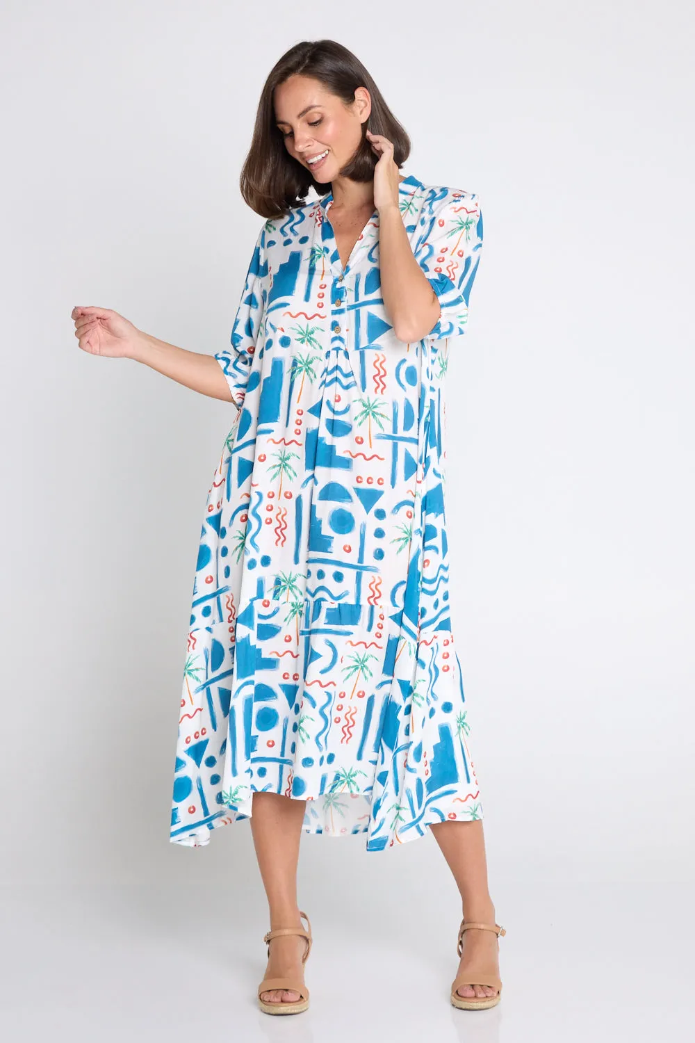 Brookhaven Dress - Blue Print