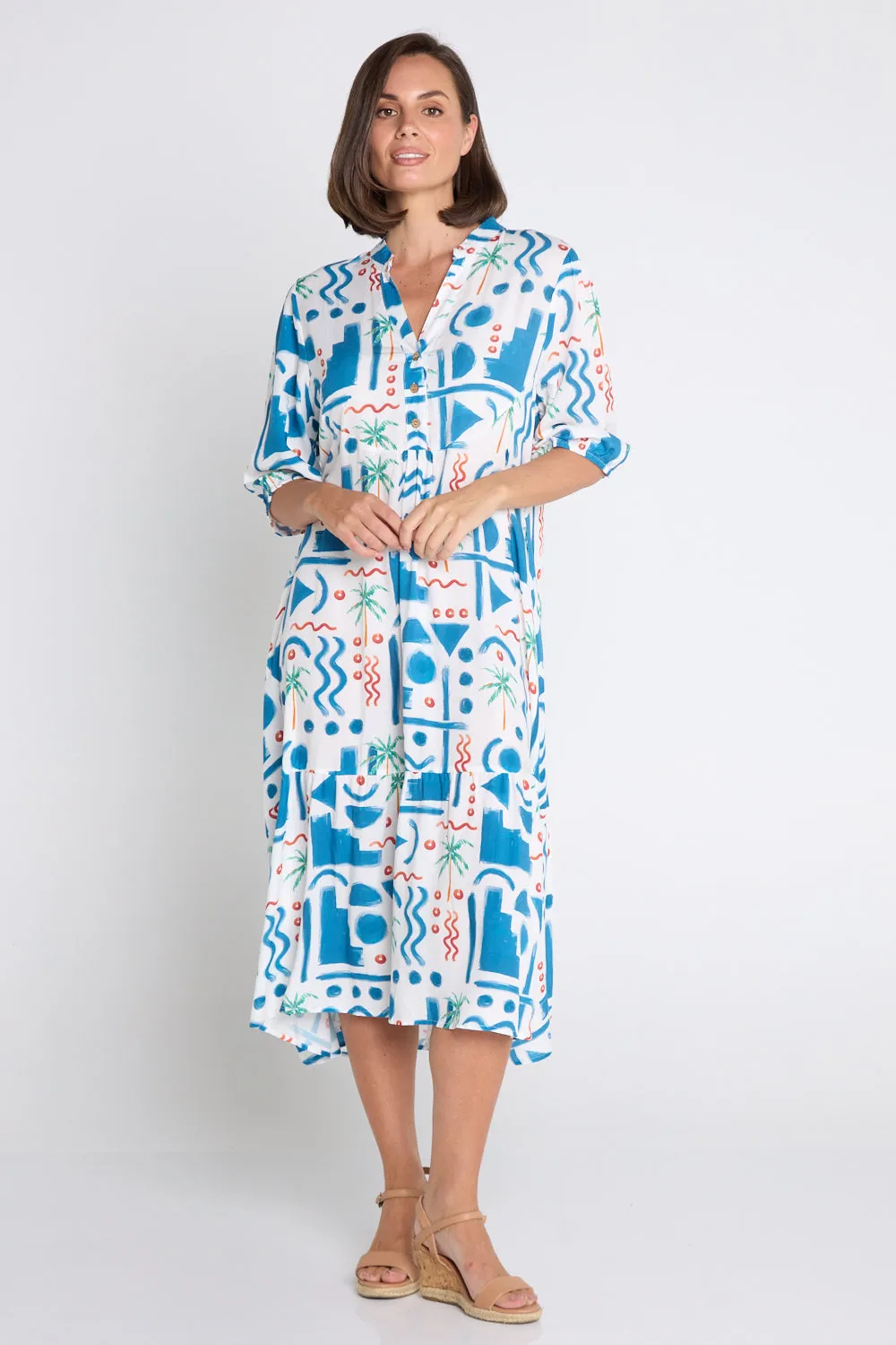 Brookhaven Dress - Blue Print