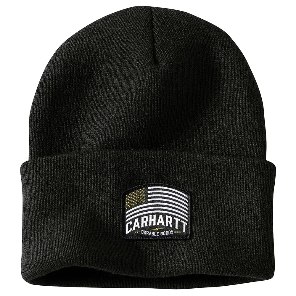 Carhartt 106046 Men's Knit Flag Patch Beanie