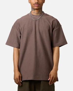 Carre Terry Oversized T-Shirt Brown