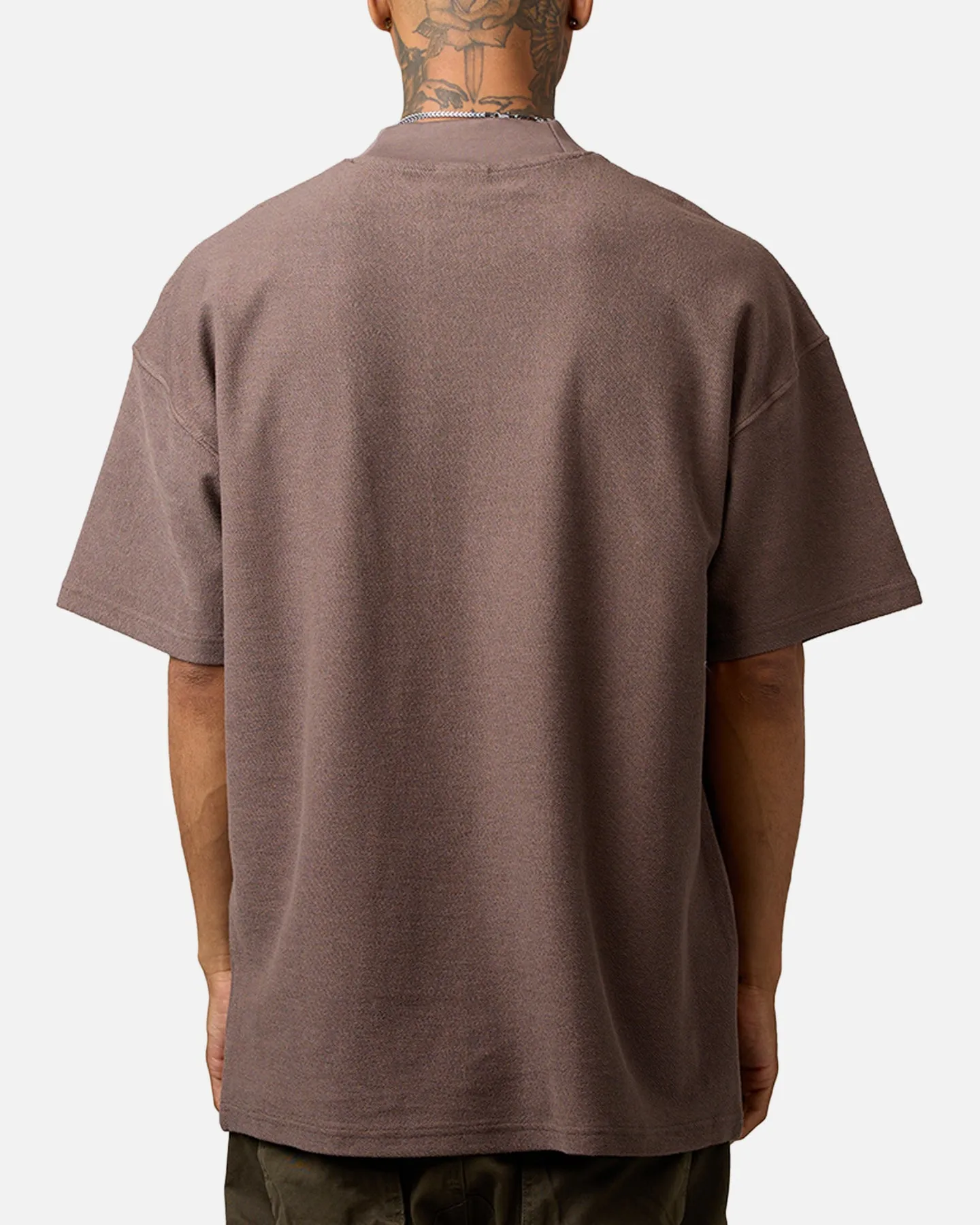 Carre Terry Oversized T-Shirt Brown