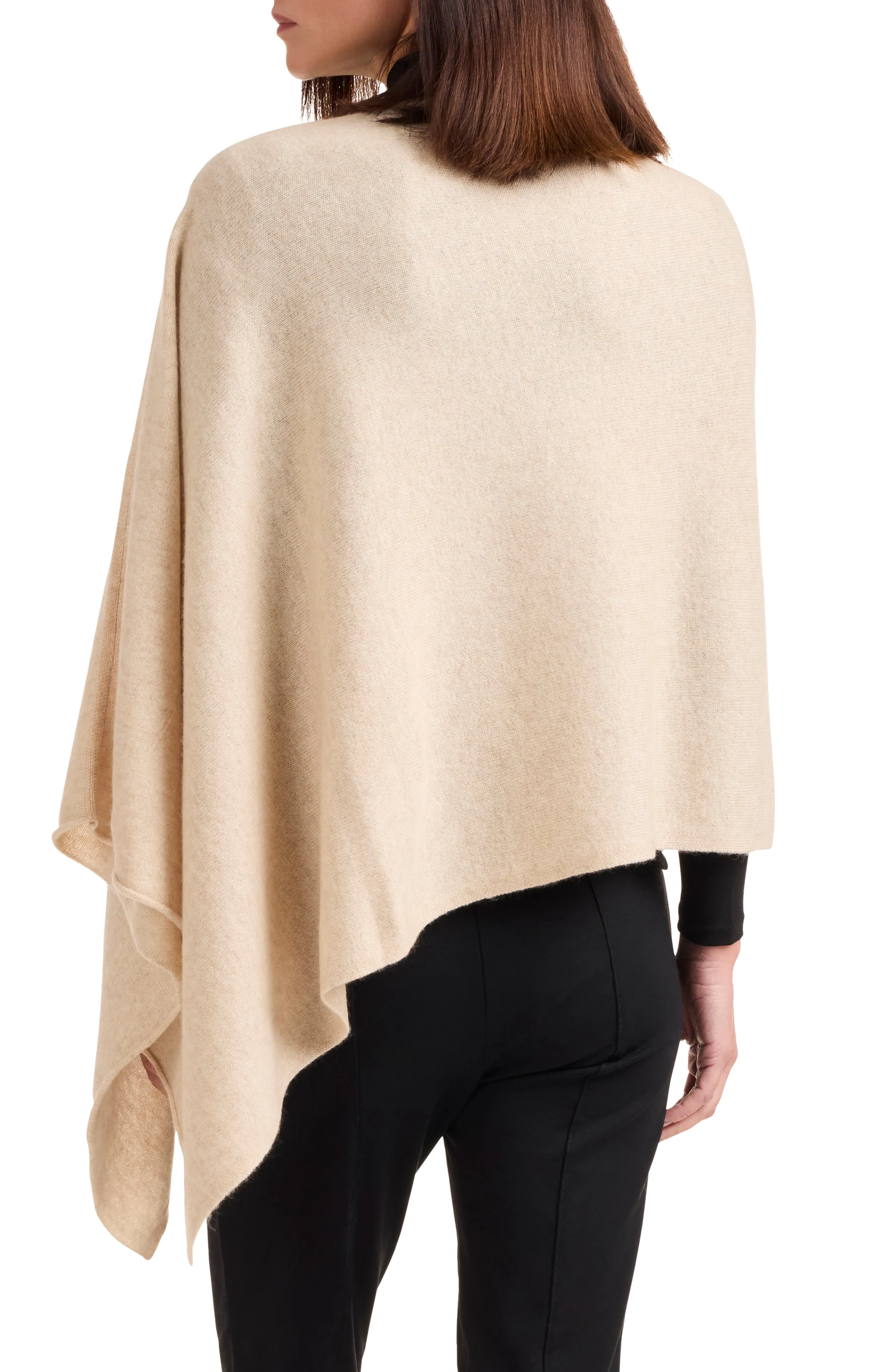 CASHMERE ASYMMETRICAL PONCHO