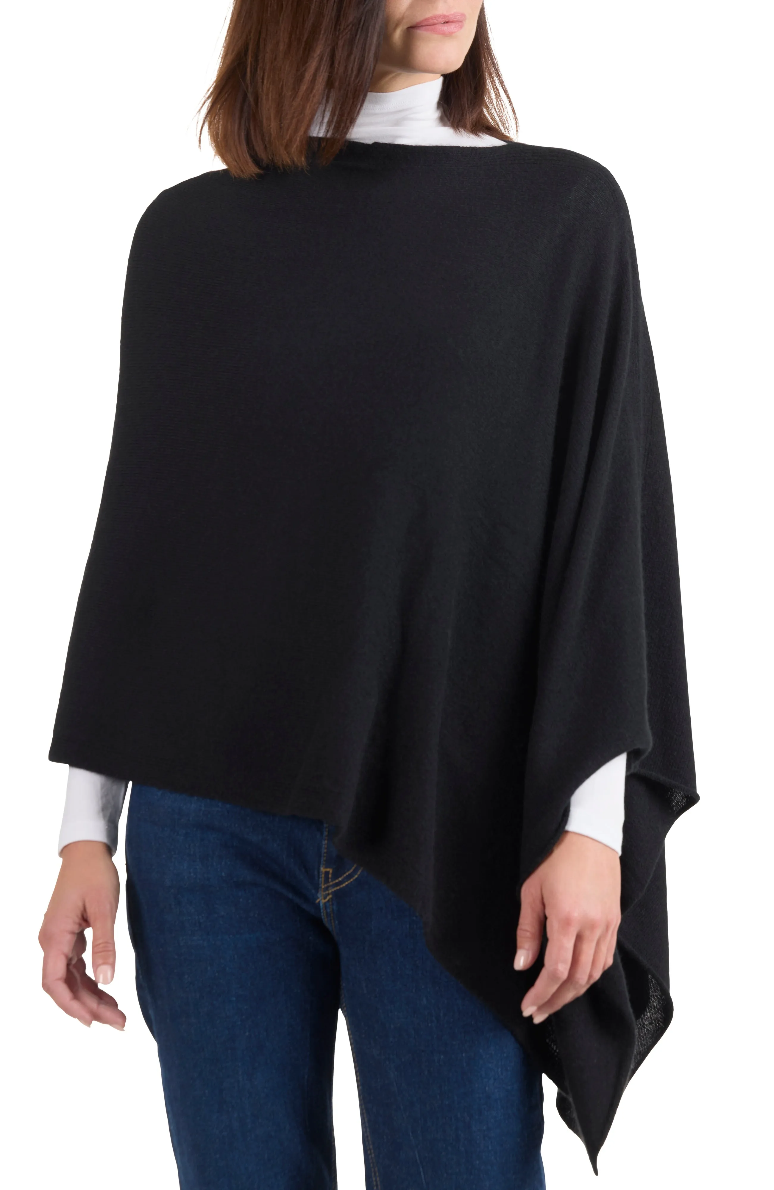 CASHMERE ASYMMETRICAL PONCHO