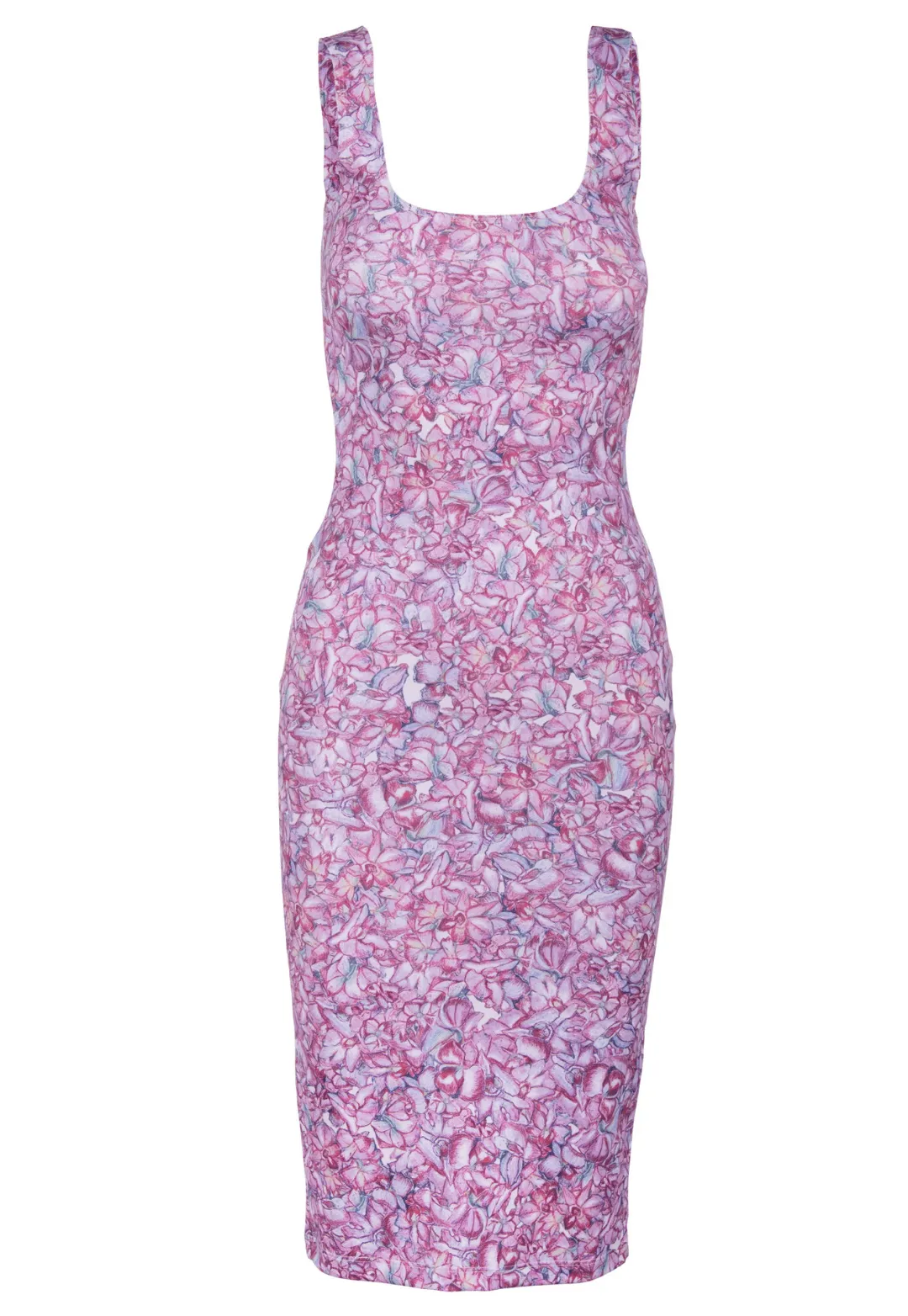 Caterina Short Stretch Knit Dress in Blooming Orchid