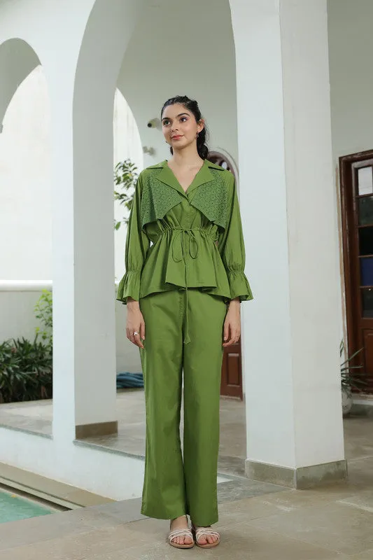 Chic Moss Cotton Co ord Set