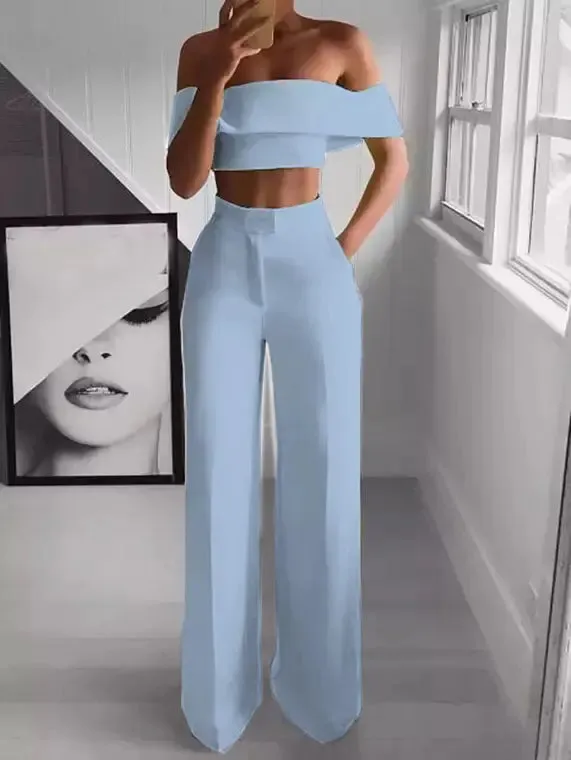 Cropped Top & Pant Set