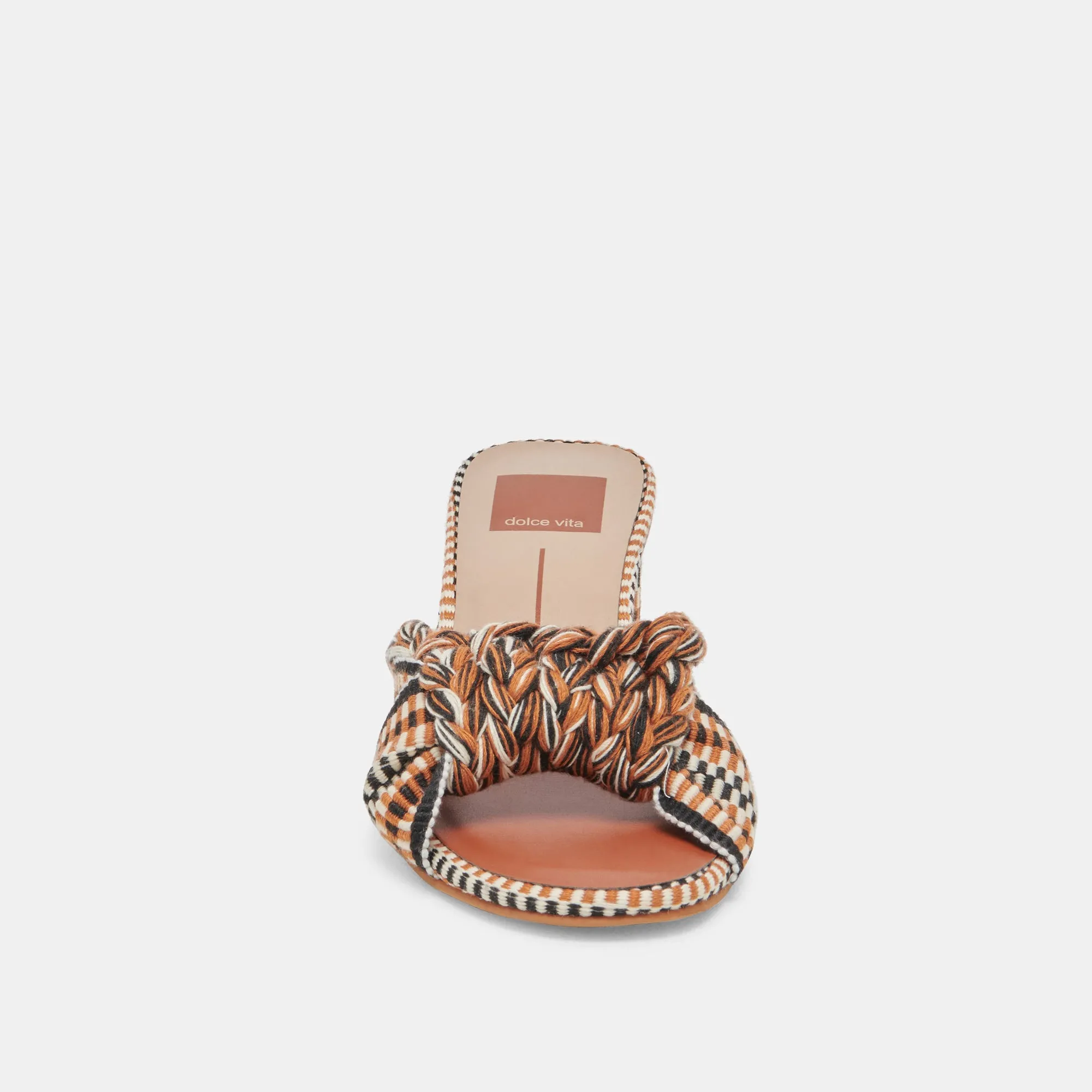 DALLIE HEELS TAN MULTI WOVEN