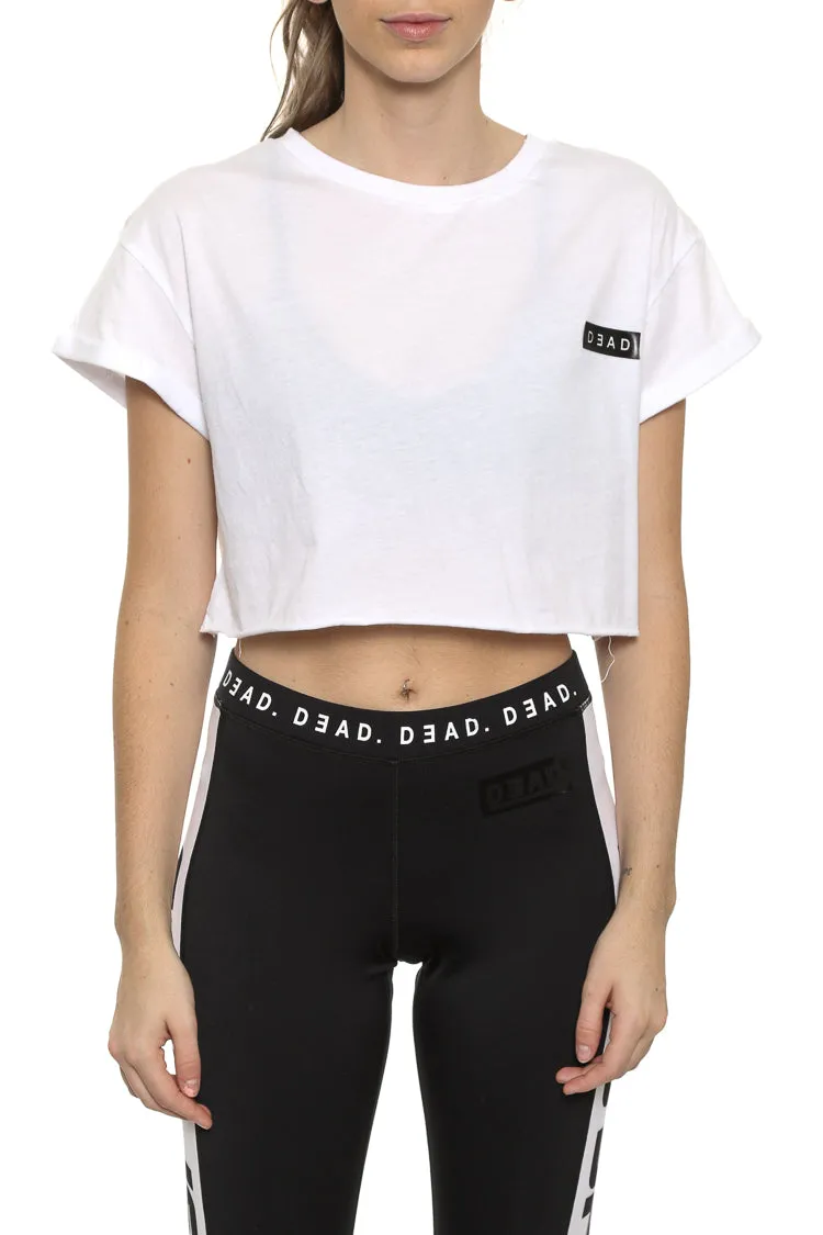 Dead Crop Box Logo Tee White