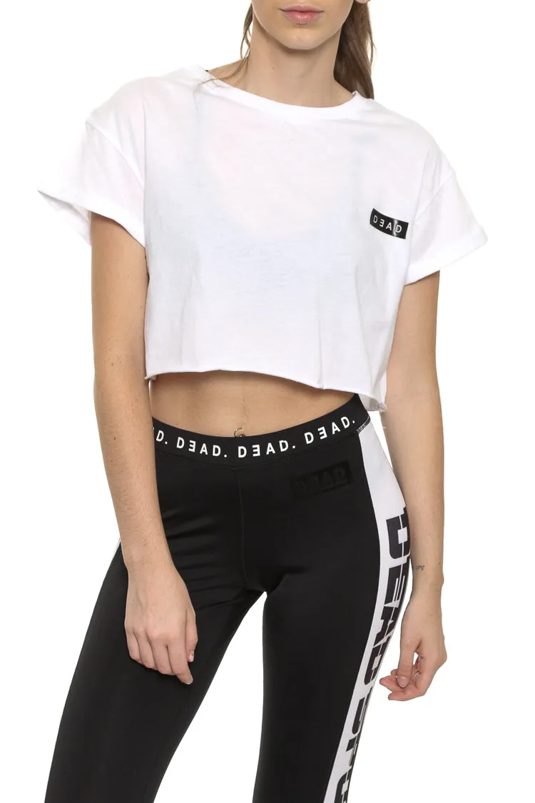 Dead Crop Box Logo Tee White