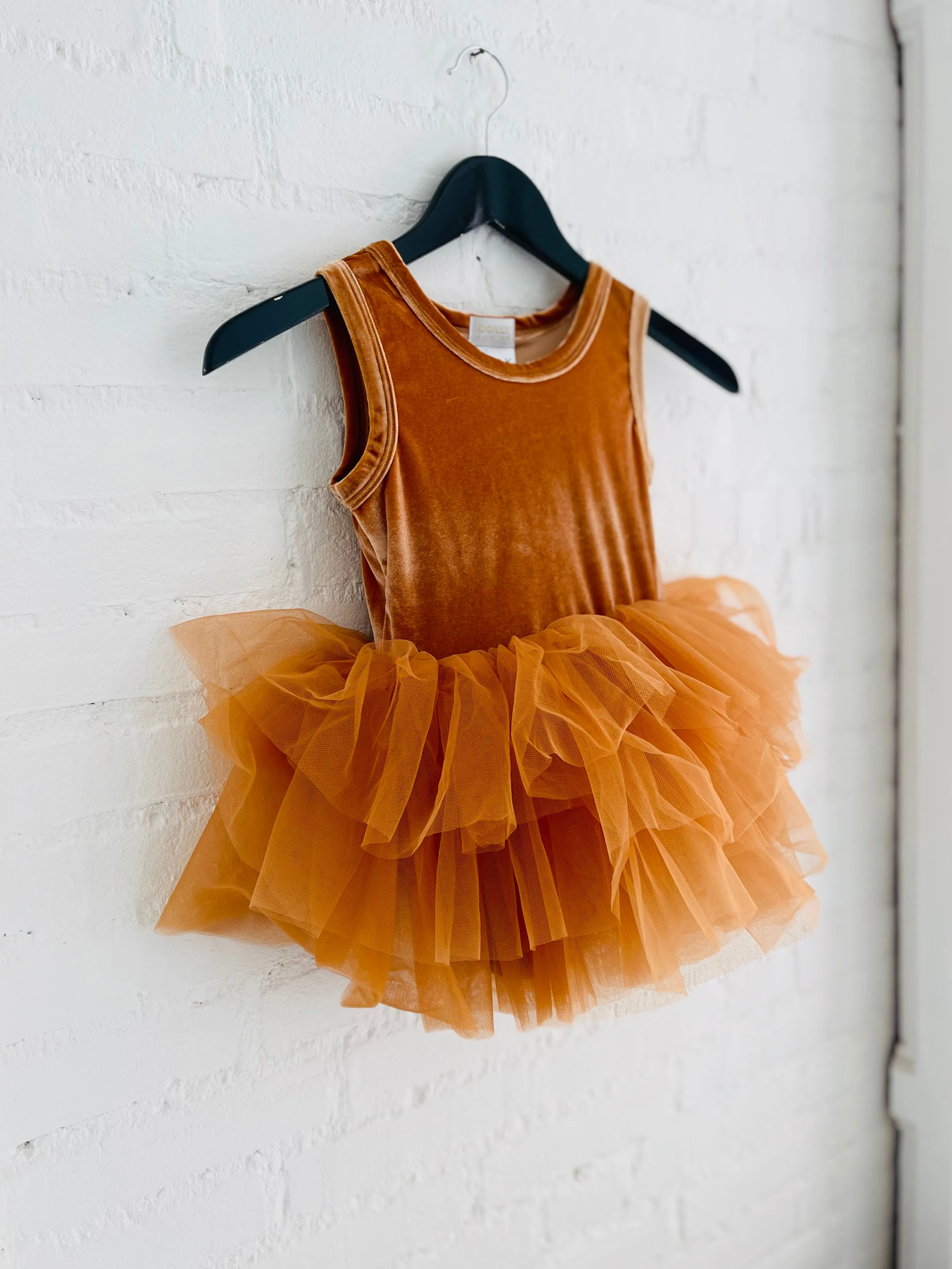 DOLLY TIMELESS VELVET TUTU DRESS caramel