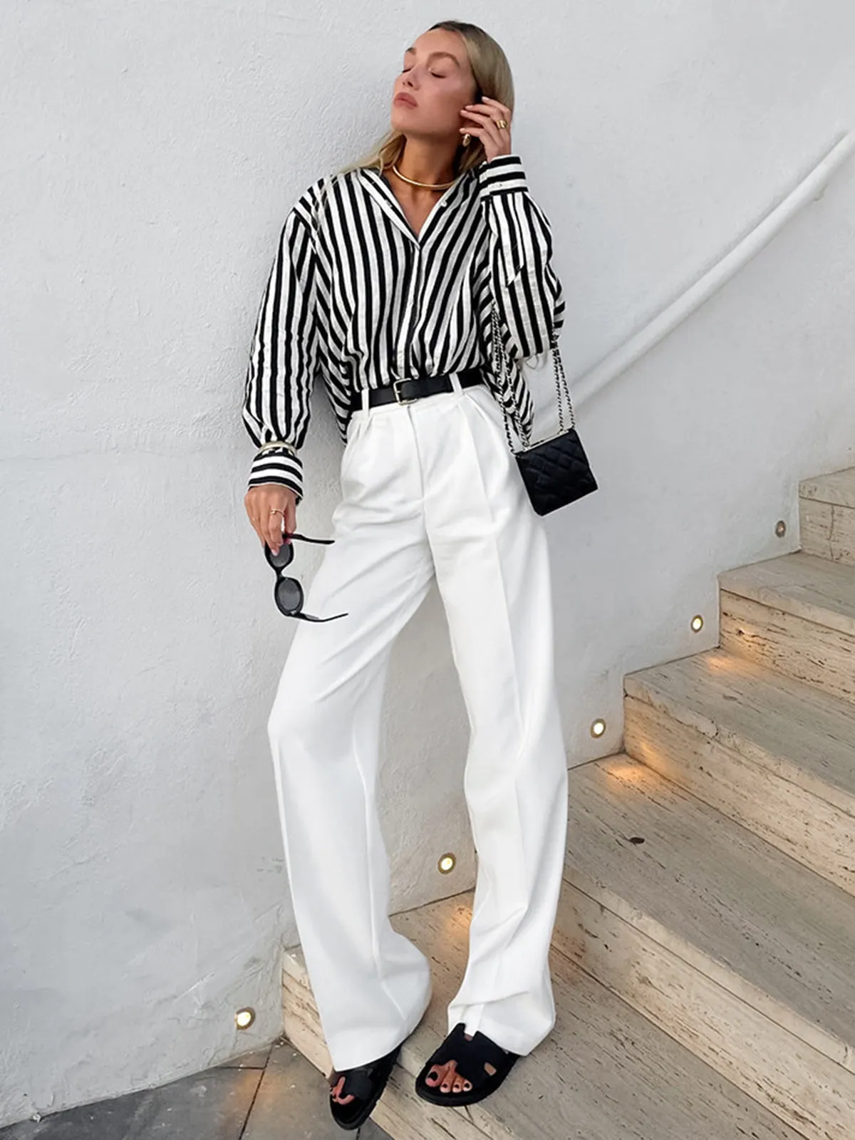 Effortless Charming Pinstripe Shirt