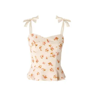 Fleur Floral Bow-Tie Top