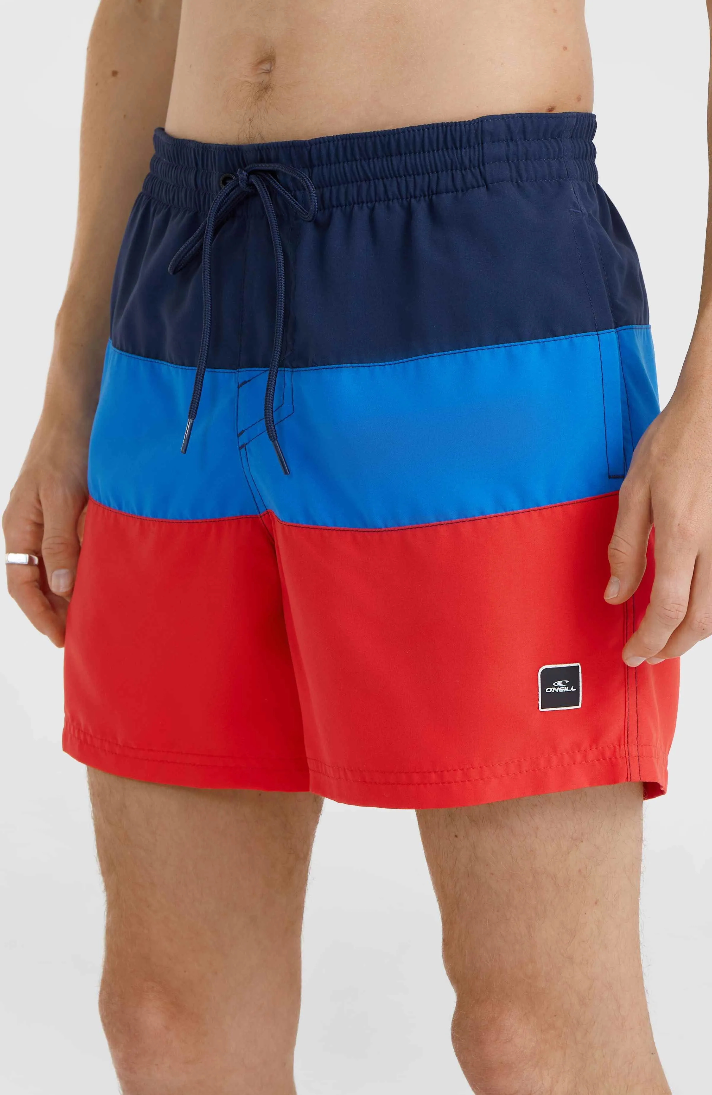 Frame Block Swim Shorts | Red Multi 2