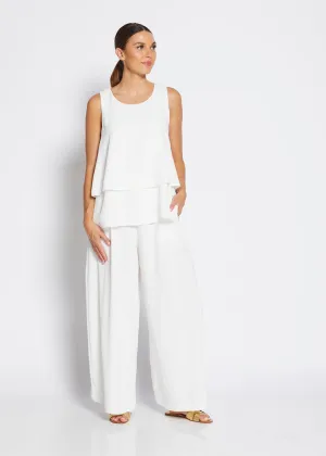 Franco ultra-wide leg pant in off white