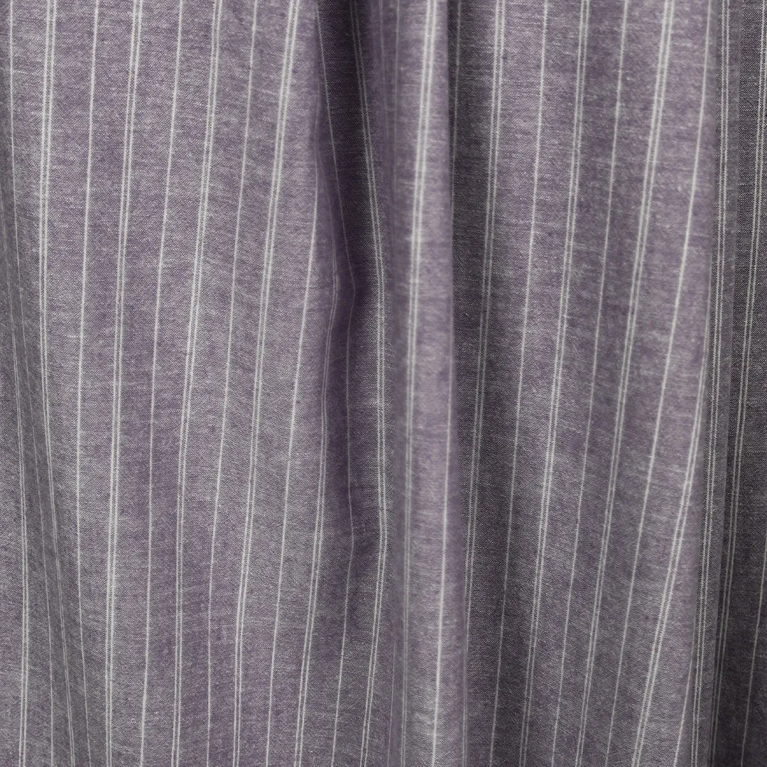 hemp/organic cotton yarn dyed stripe - dusky grape/natural