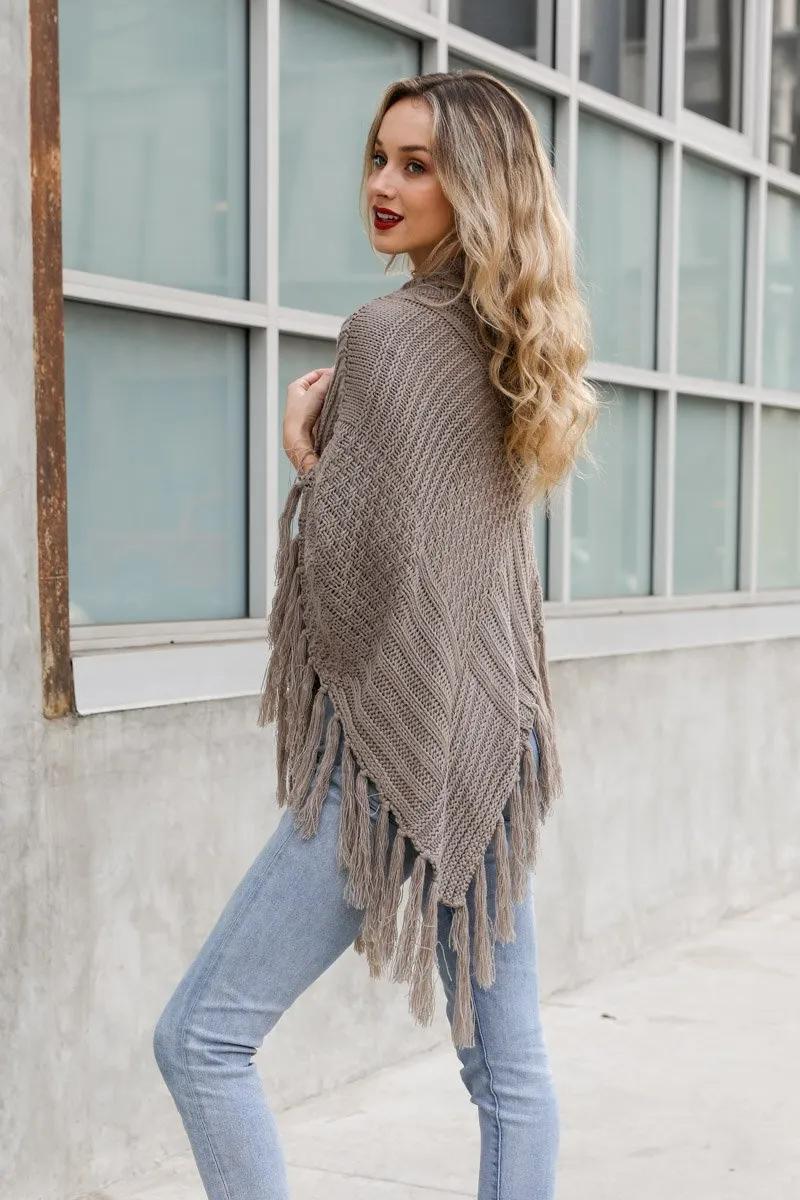 High Neck Poncho