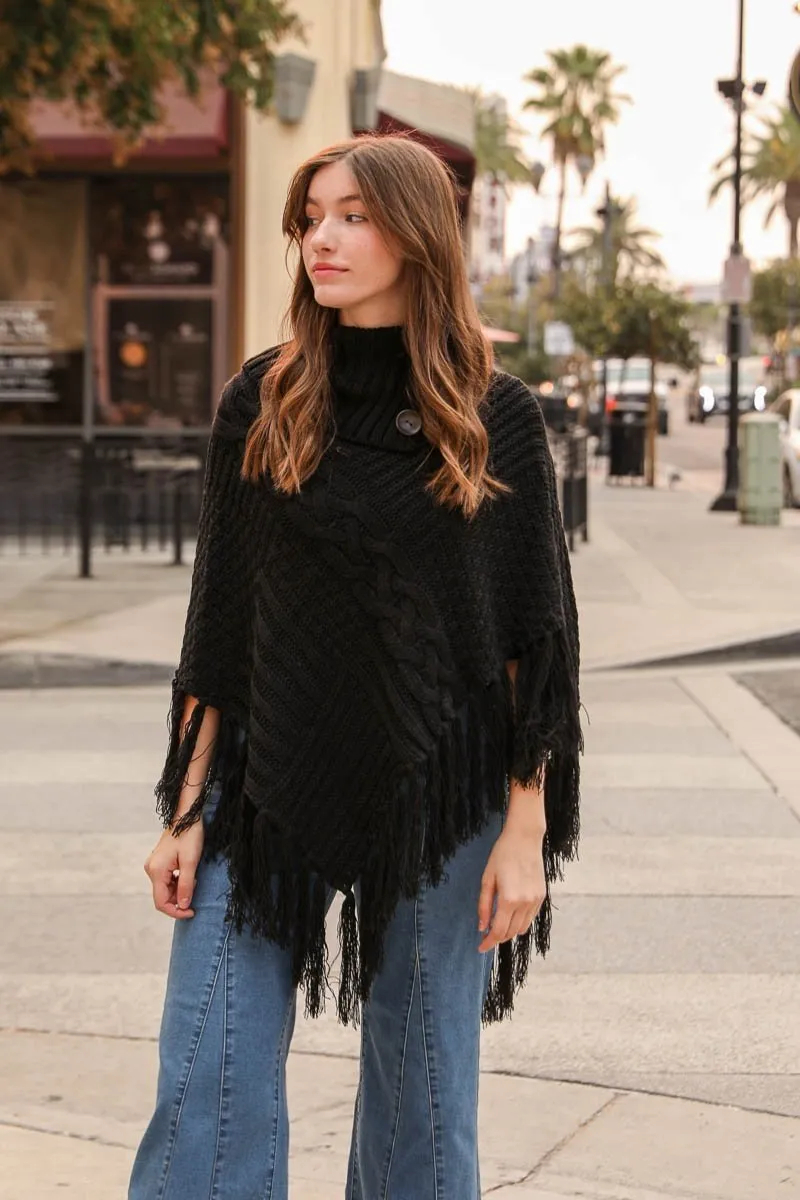 High Neck Poncho