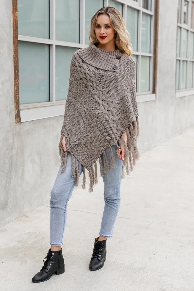 High Neck Poncho