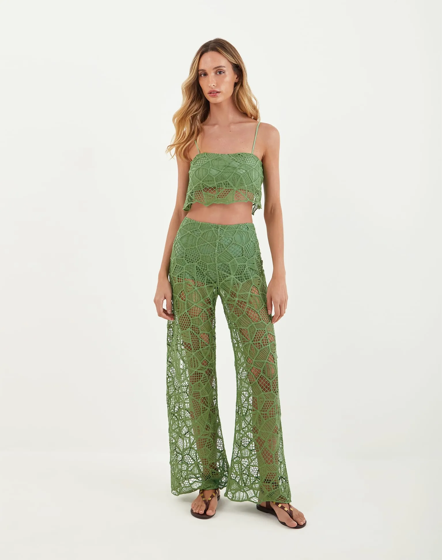 Hollie Cropped Top - Aloe