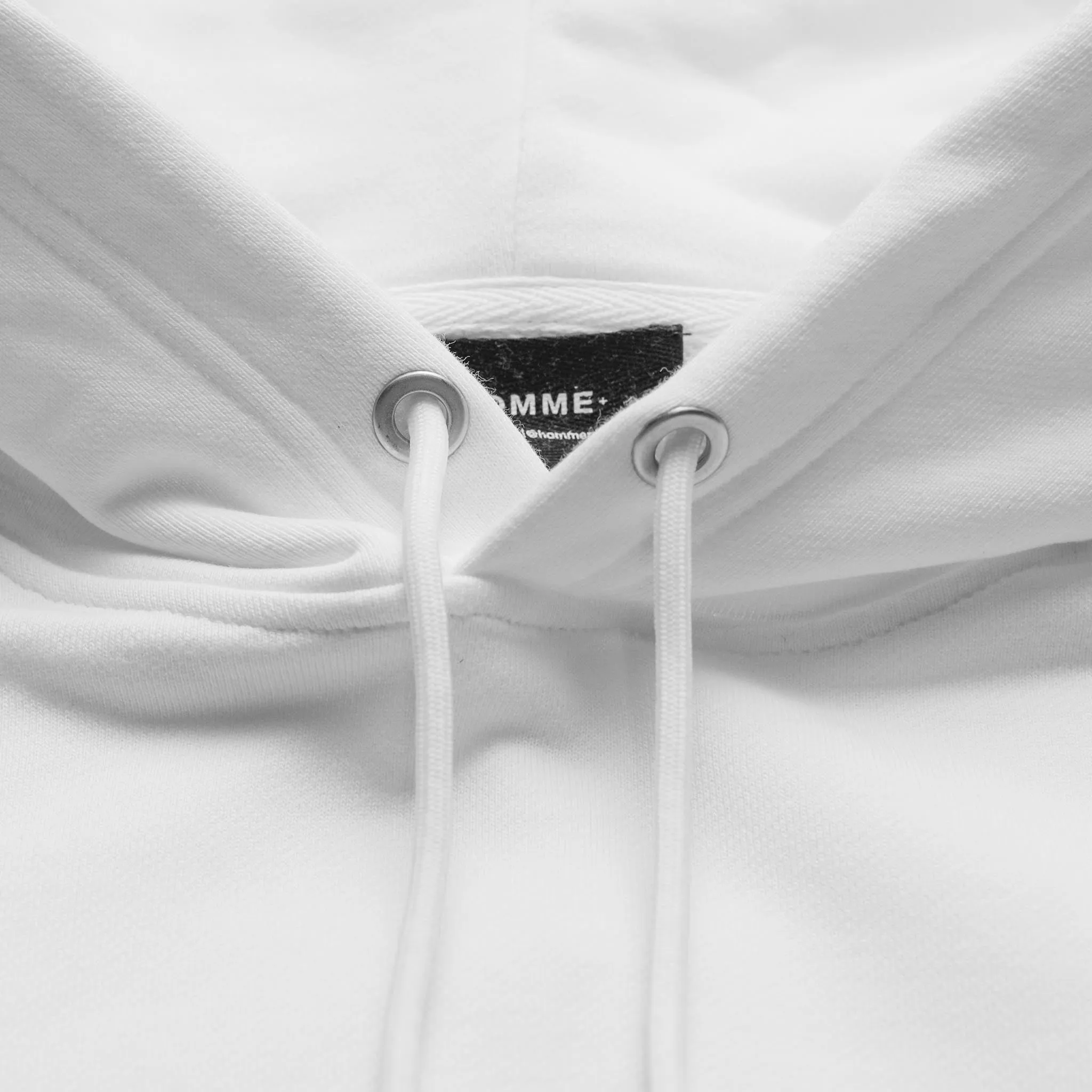 HOMME  Rubber Patch Hoodie White