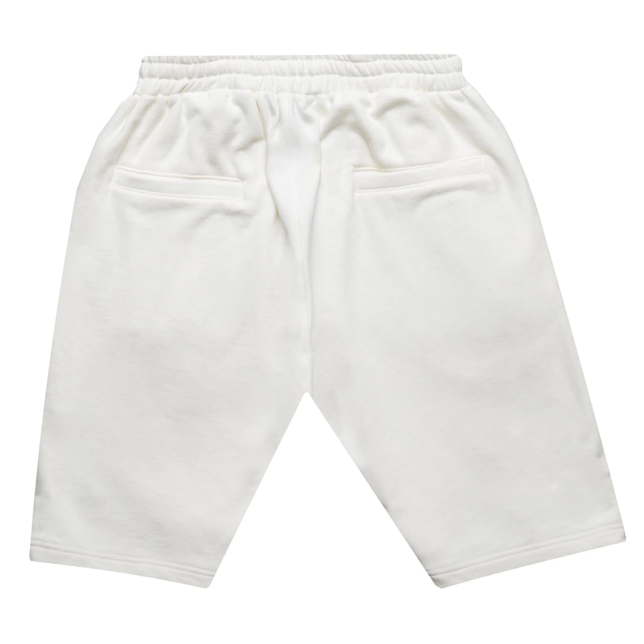 HOMME  Rubber Patch Shorts White