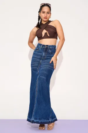 Indigo Skyler Mid Slit Maxi Skirt