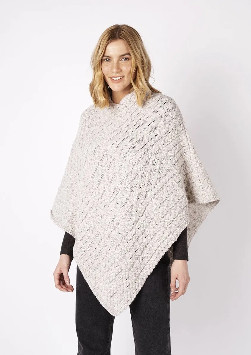 IrelandsEye Poncho | Silver Marl