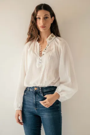 Ivy Blouse - White by RosewaterHouse