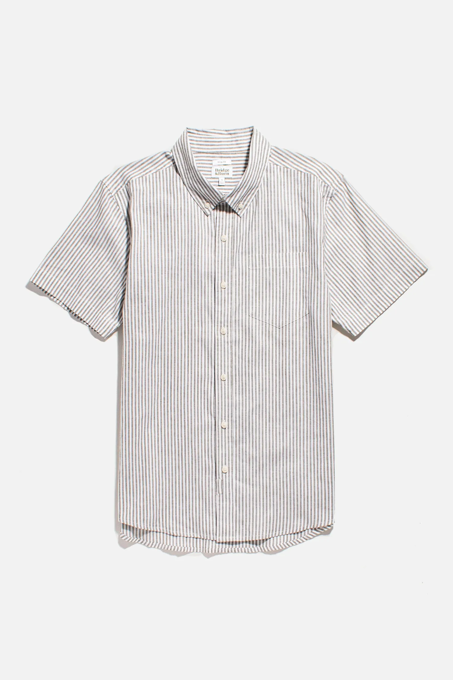 Jordan Slim Shirt / Sage Stripe