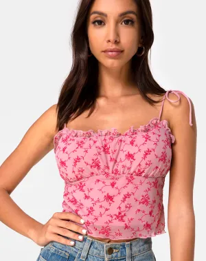 Kalsi Top in Love Bloom Pink Flock