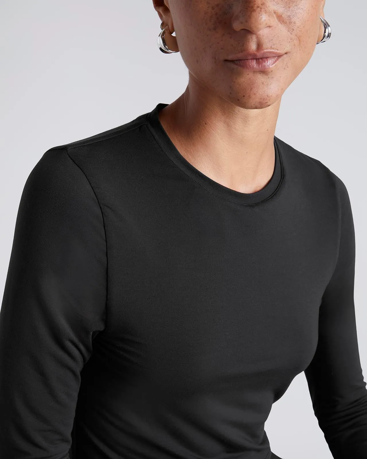 Kate Young x Splendid Silk-Modal Long Sleeve Tee