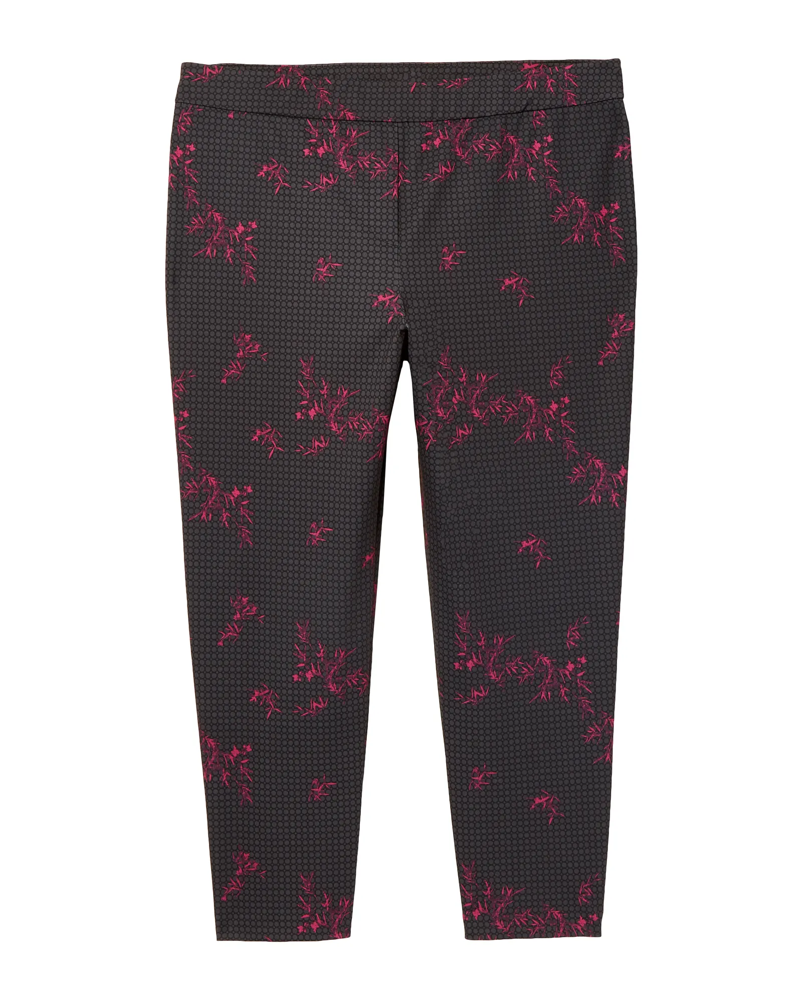 Kiev Ankle Slim Leg Pant | Black / Pink