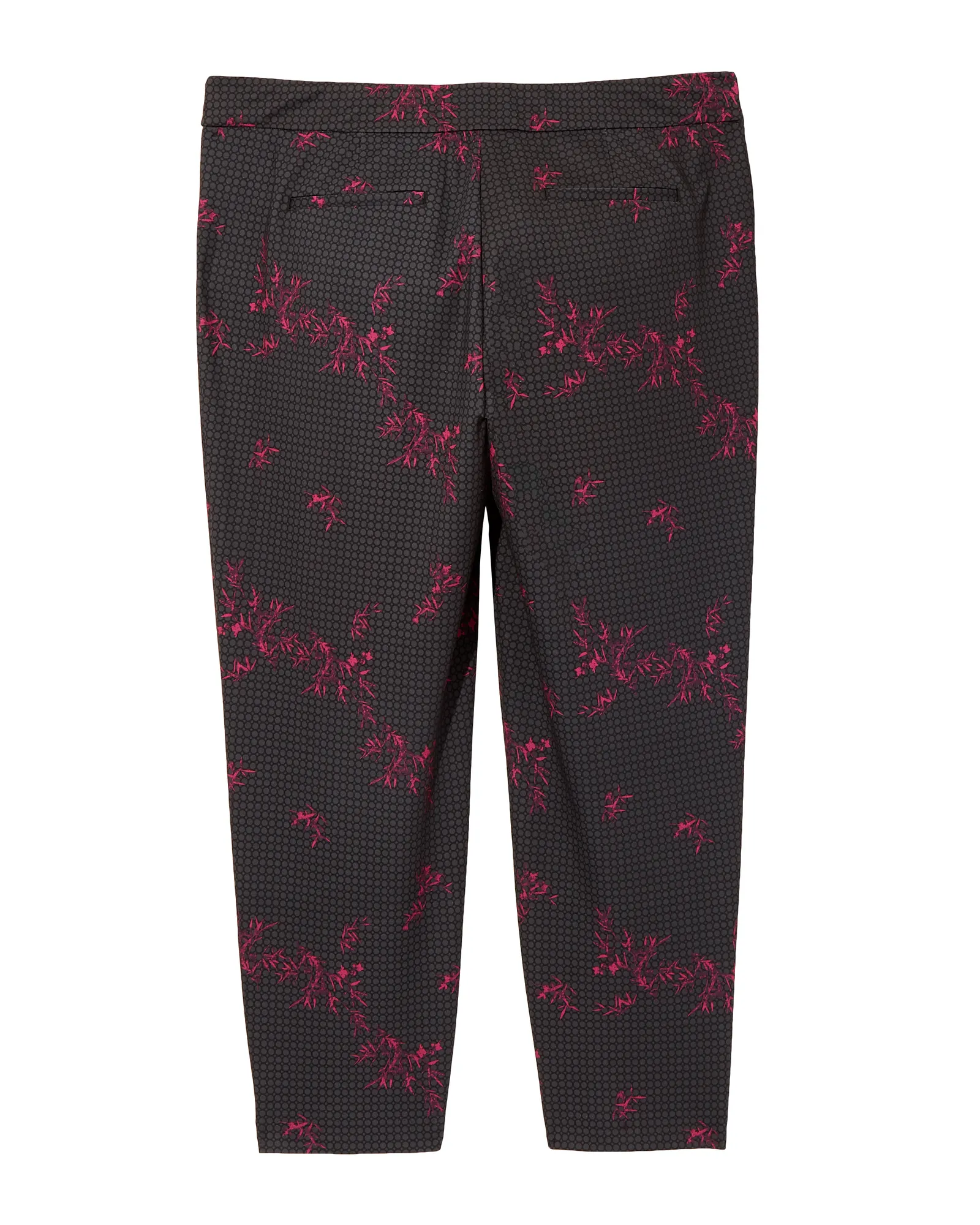 Kiev Ankle Slim Leg Pant | Black / Pink