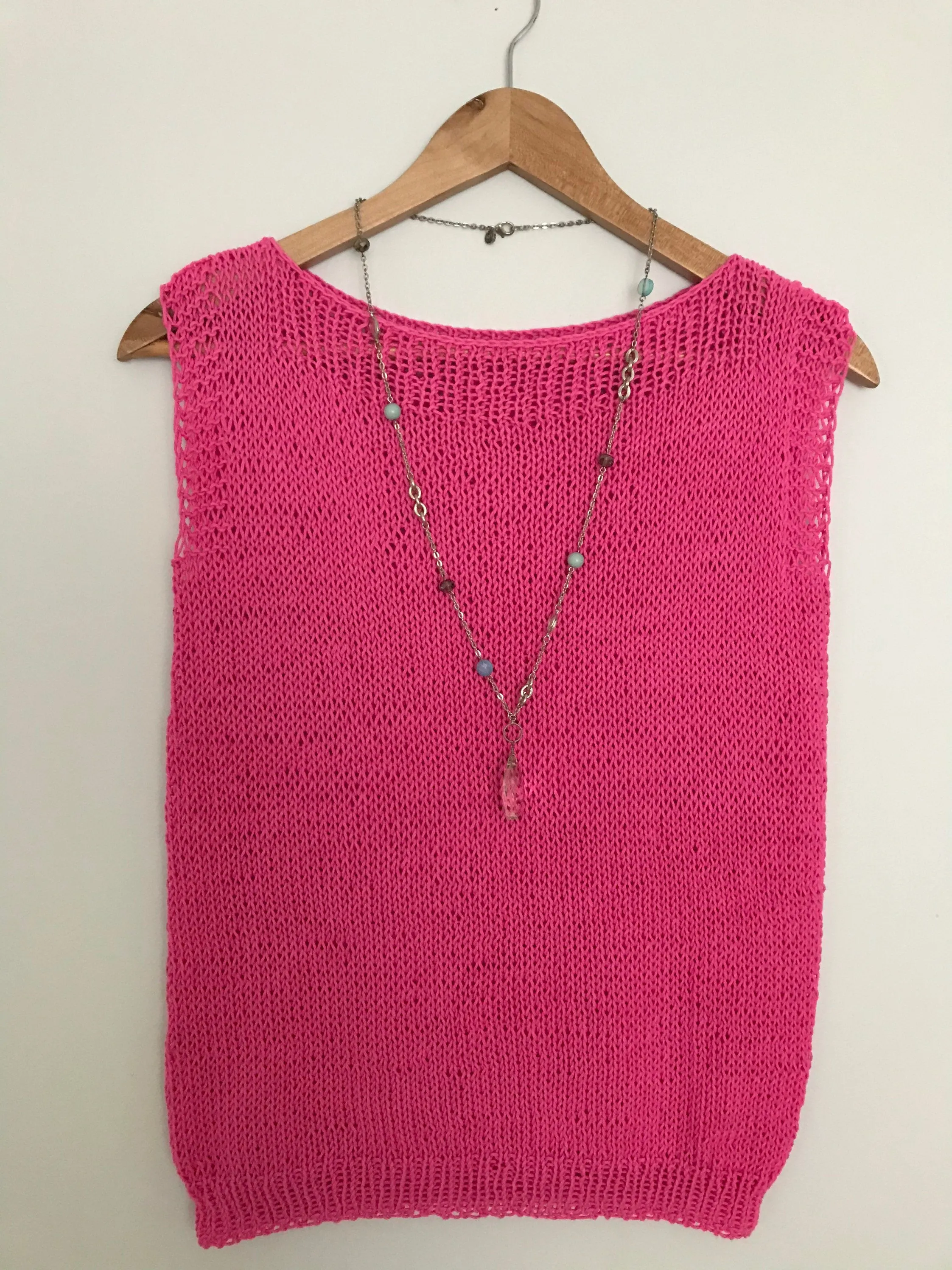 KNITTING PATTERN DIY The Easy Breezy Summer Cotton Top Women's Knit Top,  Sleeveless Top, Summer Knit Top, Cotton Top, Easy Knit Tie Top