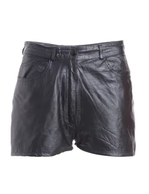 Label Shortened Leather Hotpant