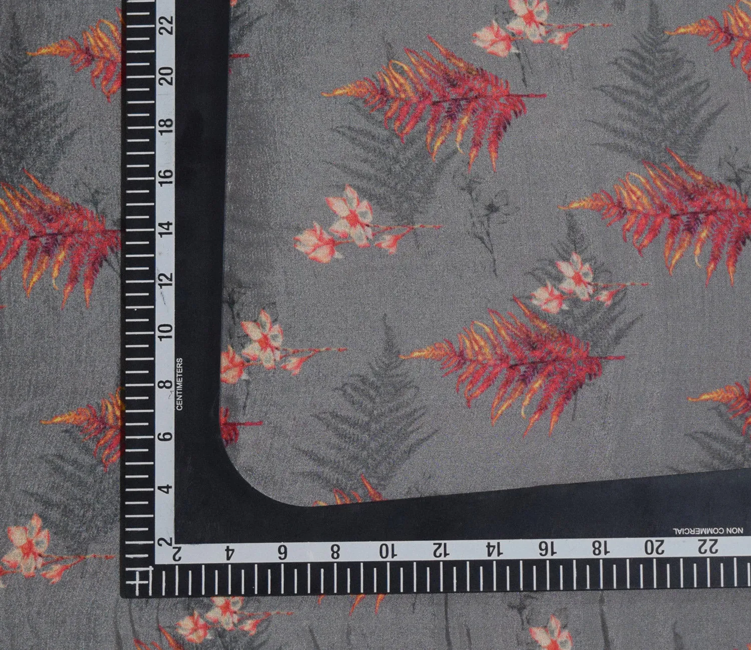 Leaf Digital Printed Muslin Fabric Available in Blue , Grey and Wine