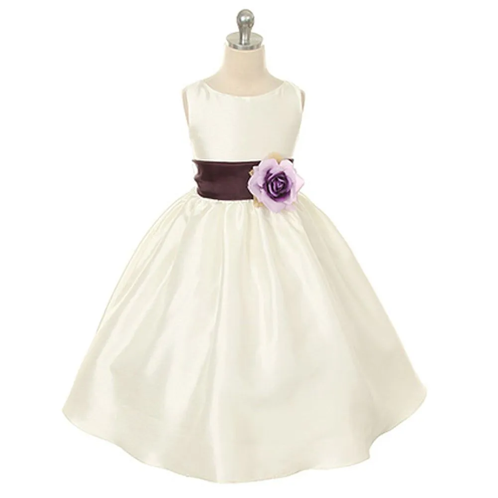 Little Girls Ivory Flower Easter Special Occasion Dress 2-14