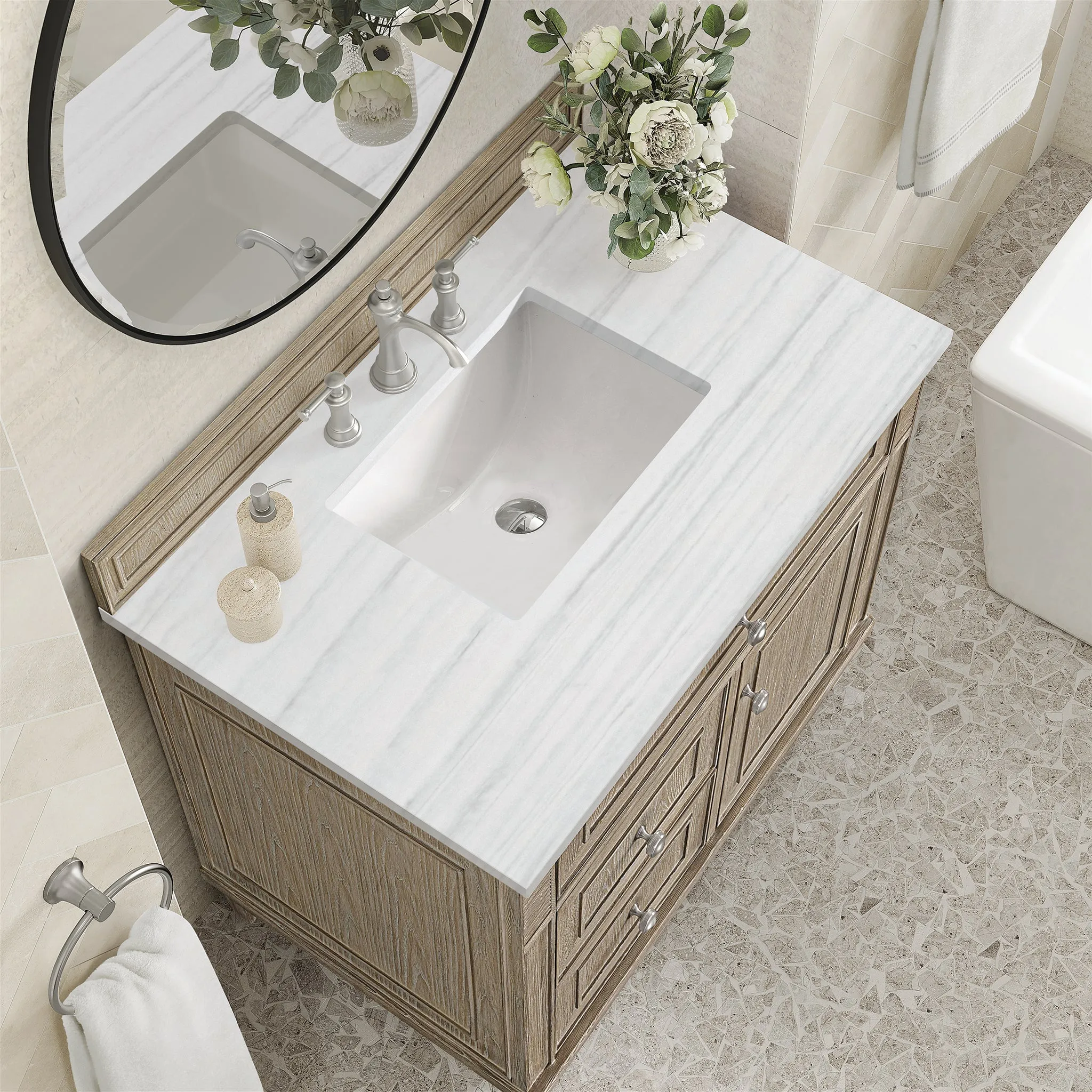 Lorelai 36" Single Vanity in Whitewashed Oak