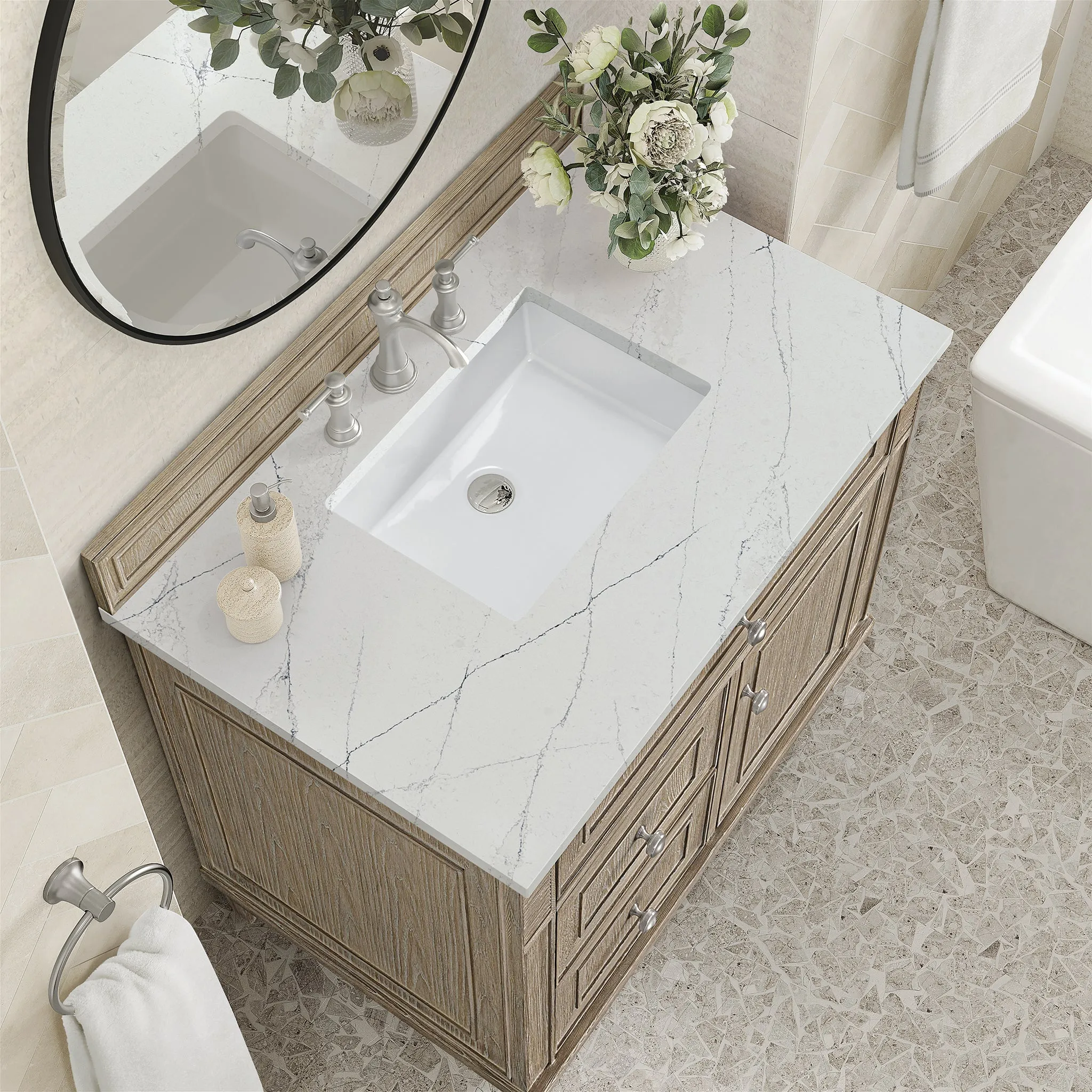 Lorelai 36" Single Vanity in Whitewashed Oak