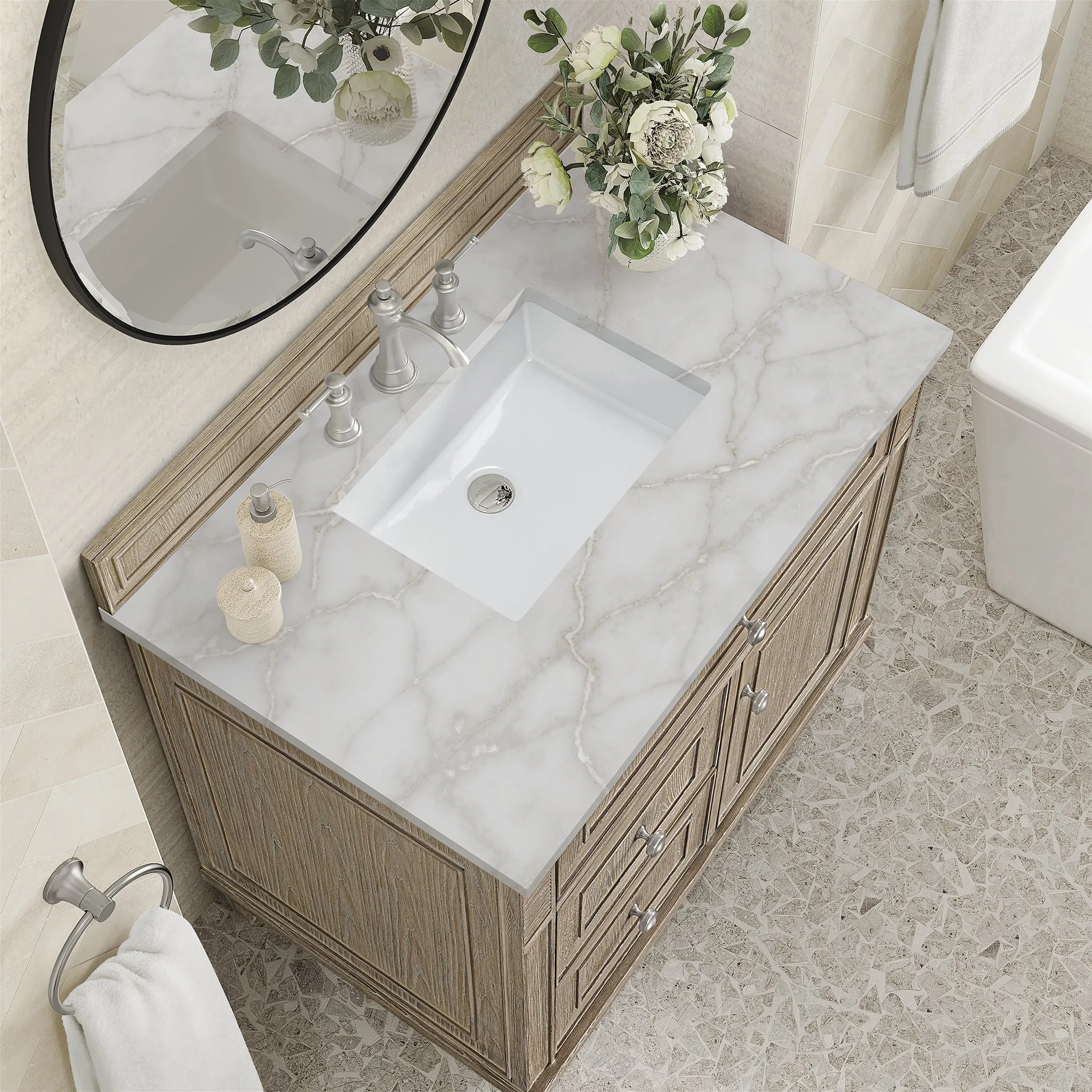 Lorelai 36" Single Vanity in Whitewashed Oak