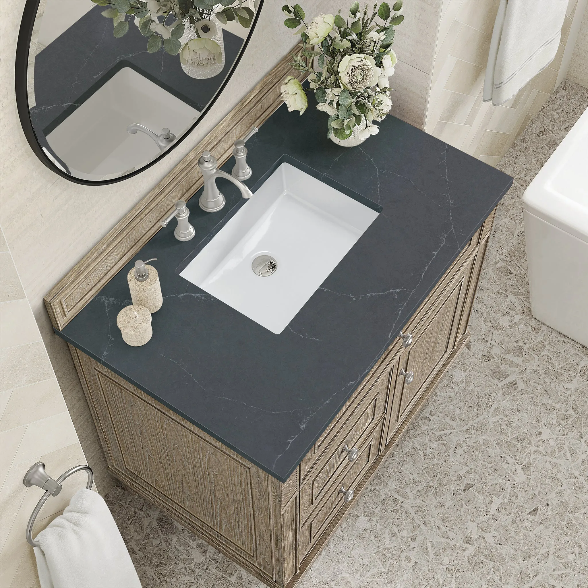 Lorelai 36" Single Vanity in Whitewashed Oak