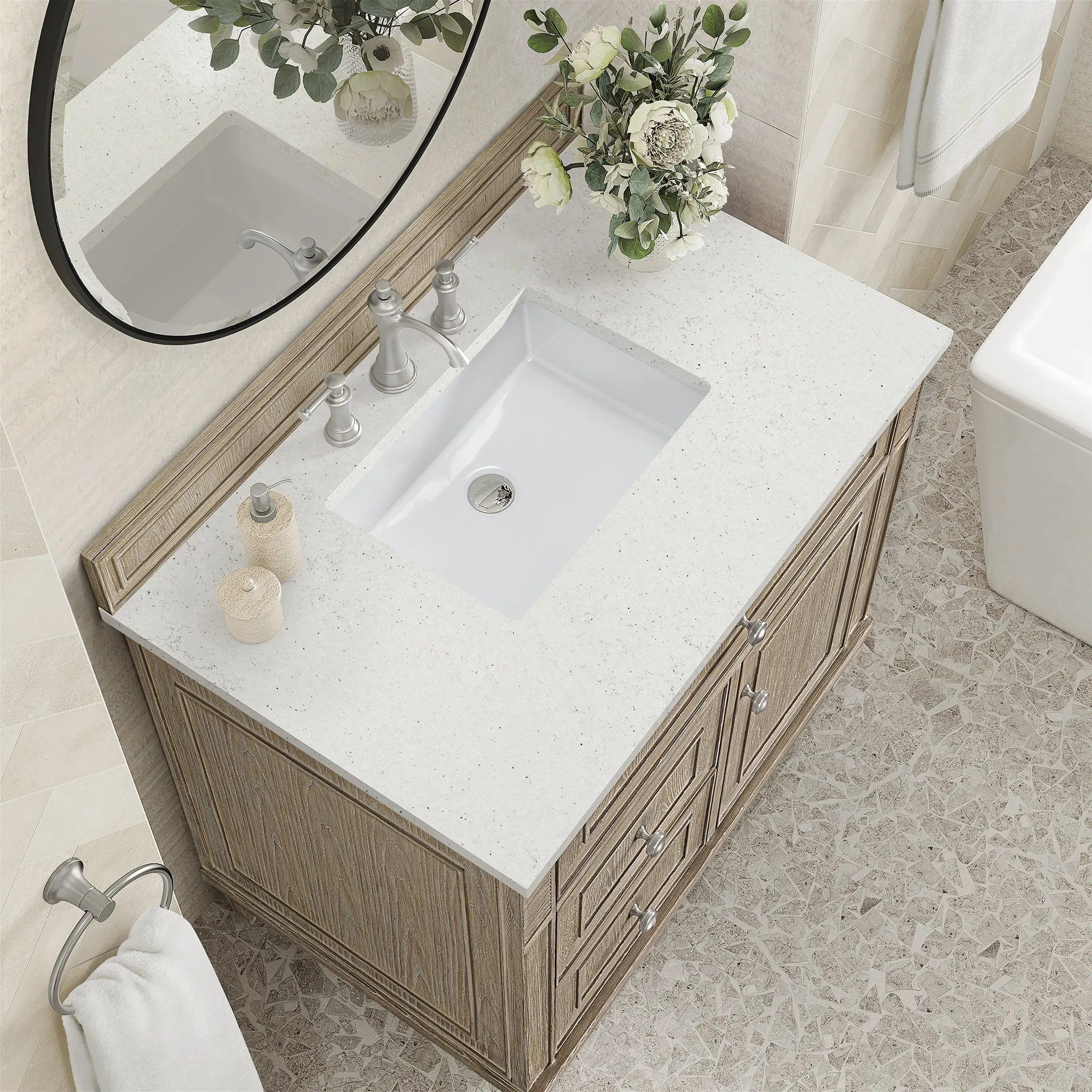 Lorelai 36" Single Vanity in Whitewashed Oak